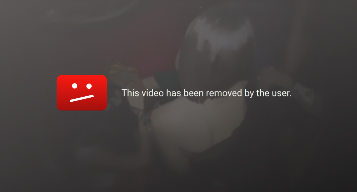 Video removed notice